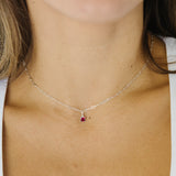 Silver Birthstone Necklace