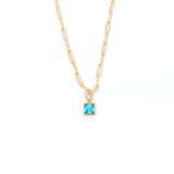Gold Birthstone Necklace