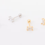 Rectangle Diamond Screwbacks