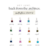 Silver Birthstone Necklace