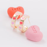 Painted Heart Hoops