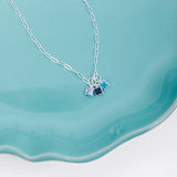 Silver Birthstone Necklace