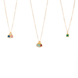 Gold Birthstone Necklace
