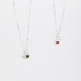 Silver Birthstone Necklace