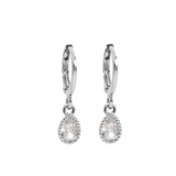 Diamond Teardrop Huggies
