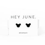 Black OG Mouse Ear Studs