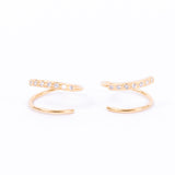 Spiral Diamond Hoops