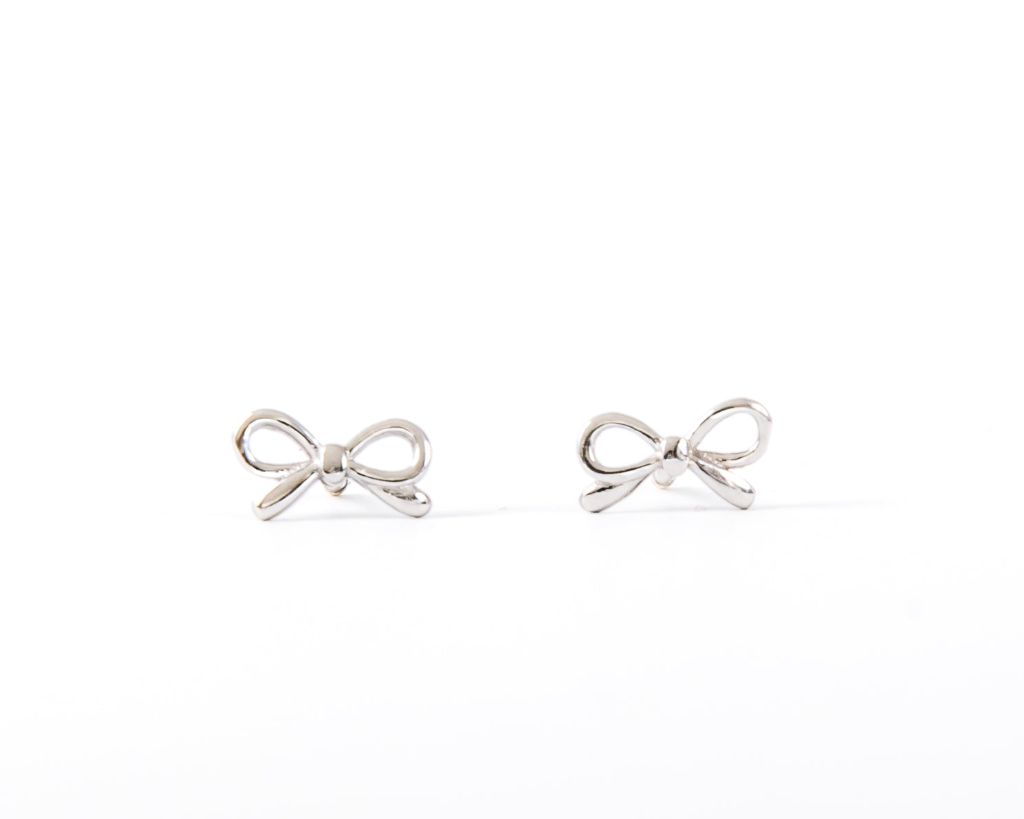 Tiny Ribbon Bow Screwbacks