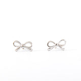 Tiny Ribbon Bow Screwbacks