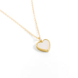 Simple Opal Heart Necklace