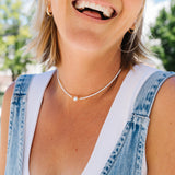 White Beaded Pearl Choker