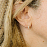 Spiral Diamond Hoops
