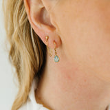 Aqua Teardrop Huggies