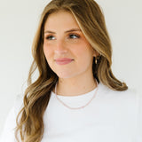 Pink Beaded Necklace (Milky)