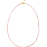 Pink Beaded Necklace (Milky)