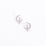 Cat in the Moon Studs