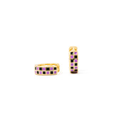 Black and Purple Checkered Huggies