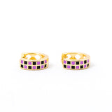 Black and Purple Checkered Huggies