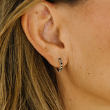Black Cz Dot Huggies