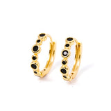Black Cz Dot Huggies