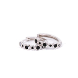 Black Cz Dot Huggies