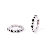 Black Cz Dot Huggies