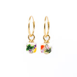 Flower Garden Charm Huggies