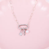 Silver Hooking Up Charm Necklace