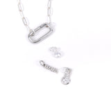 Silver Hooking Up Charm Necklace