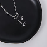 Silver Hooking Up Charm Necklace