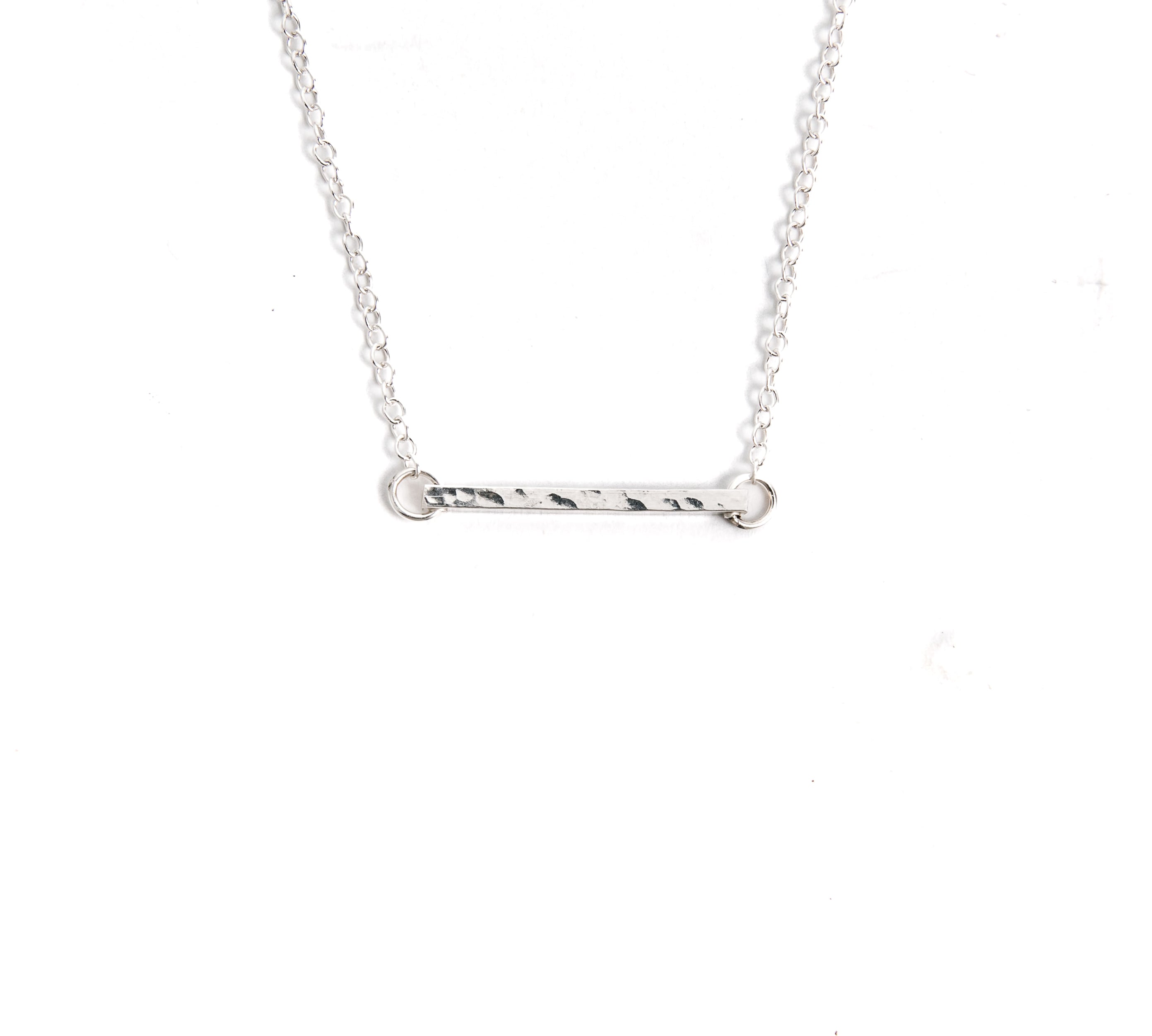 Hammered Bar Necklace