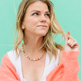 Clear Day Color Beaded Necklace