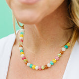Clear Day Color Beaded Necklace