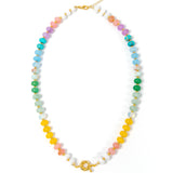 Golden Hour Color Beaded Necklace (Front Clasp)