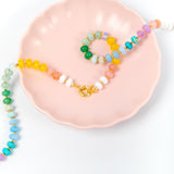 Golden Hour Color Beaded Necklace (Front Clasp)