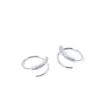 Spiral Diamond Hoops