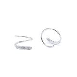 Spiral Diamond Hoops