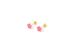 Pink Flower Screwback