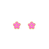 Pink Flower Screwback