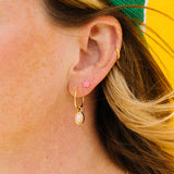 Pink Flower Screwback