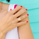 Hammered Square Ring