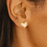 Brushed Heart Huggies