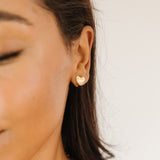 Brushed Heart Huggies