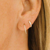 Thin Diamond Hoops