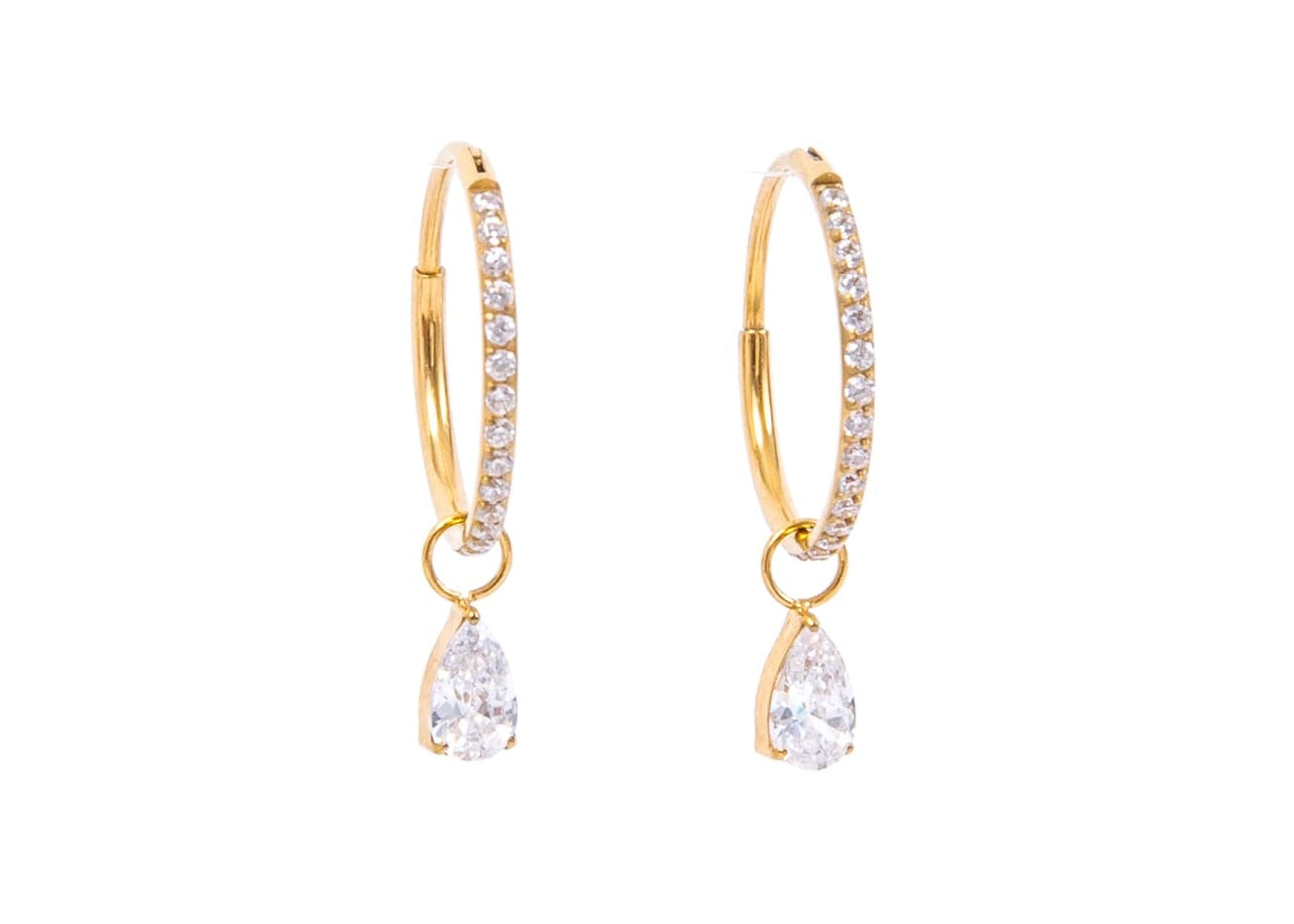 Thin Diamond Hoops