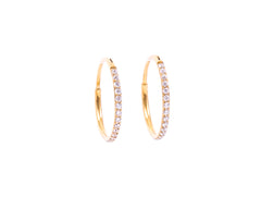 Thin Diamond Hoops
