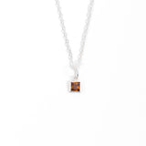 Silver Birthstone Necklace