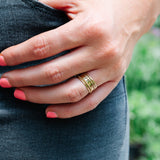 Ring Stack: Hammered + Zelda + Boyfriend + Braided + Hammered