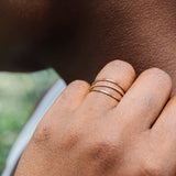 Ring Stack: Plain + Braided + Plain