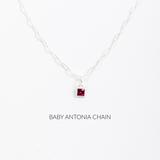 Silver Birthstone Necklace